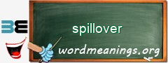 WordMeaning blackboard for spillover